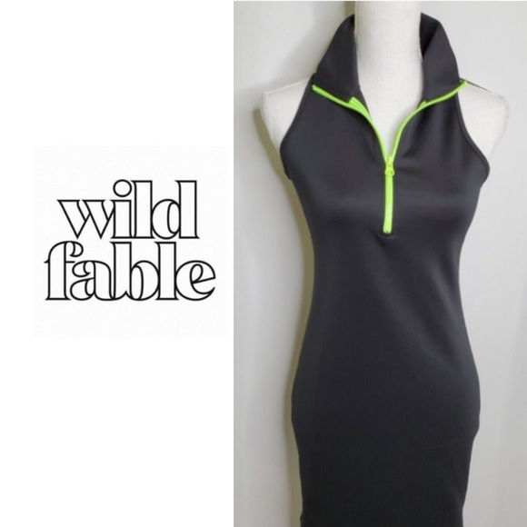 wild fable Dresses & Skirts - NWOT Sleeveless Collared Neck Zip Front Knit Dress